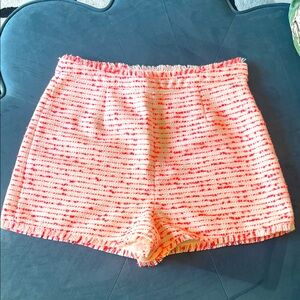 Cinq à Sept Pink and White High Waist Shorts